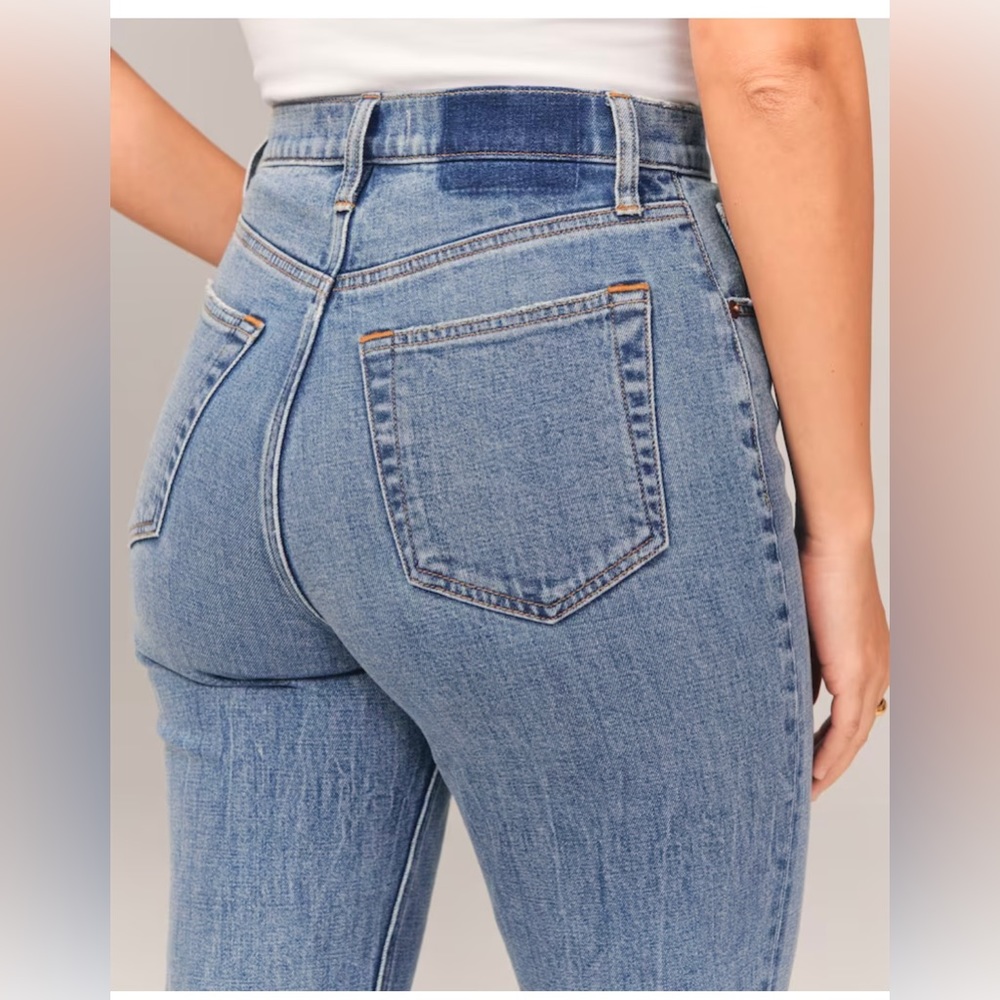 💙Abercrombie & Fitch The Ankle Straight Ultra High Rise size 24S Curve Love